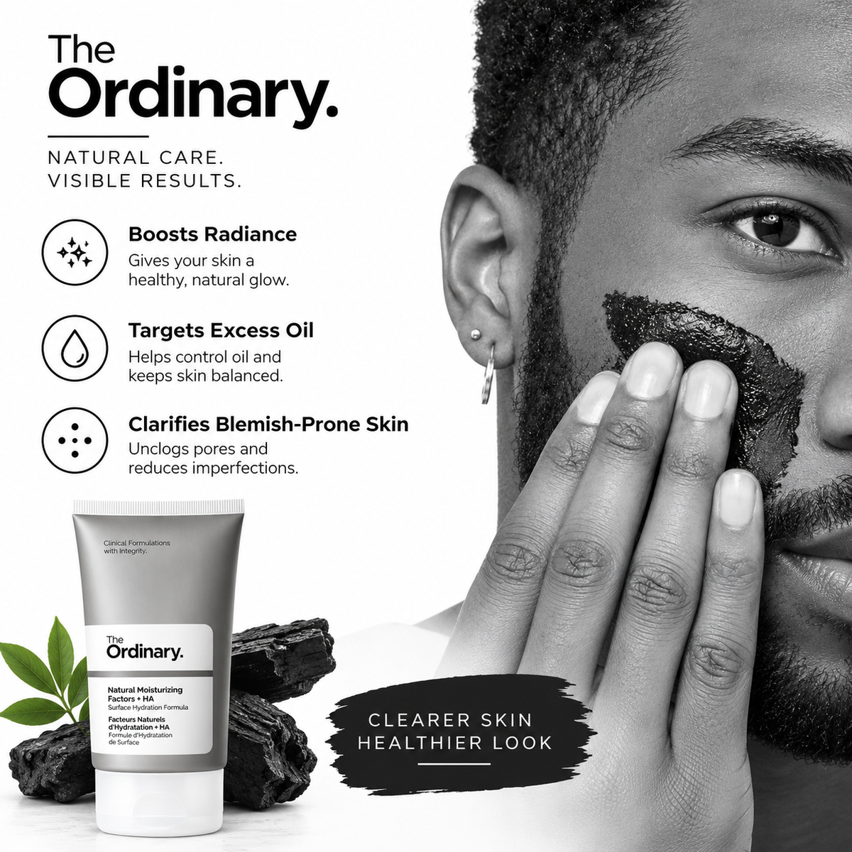 The Ordinary Salicylic Acid 2% Masque, Clarifying Charcoal and Clay Face Mask for Blemish-Prone Skin – 50ml