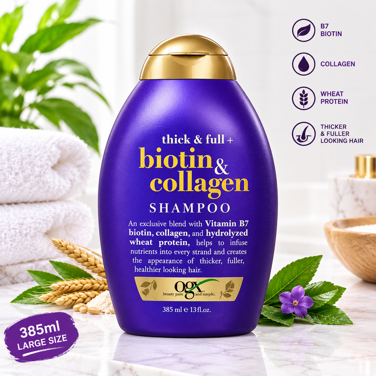 Ogx Biotin & Collagen shampoo 385 ml