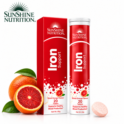 Sunshine Nutrition Iron Blood Orange Flavor Effervescent Tablets 20's